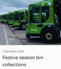 Festive Season Bin Collections